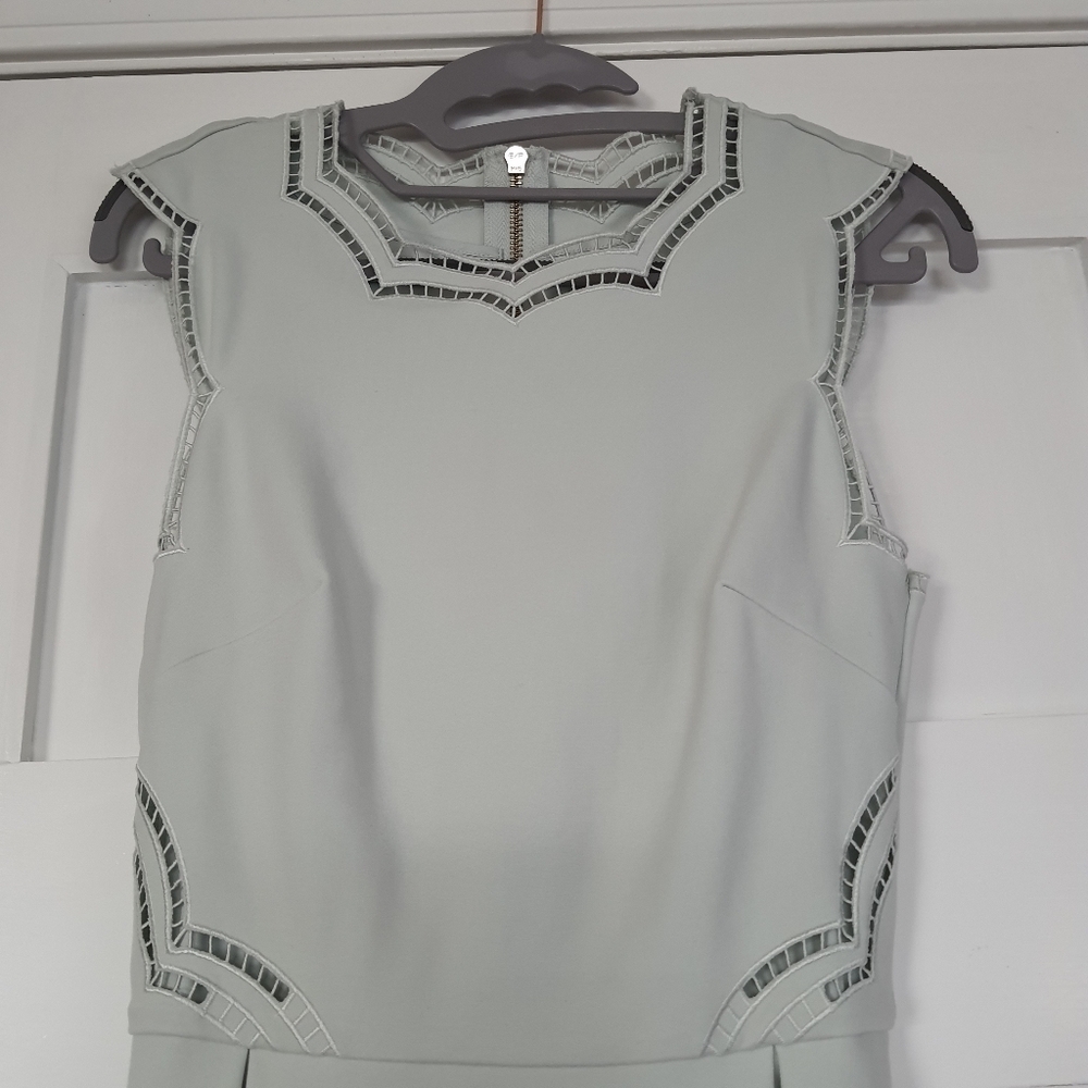 Ted Baker London Embroidered Tiered Skater Dress Ted Size 0 (US 2) Mint Cutwork - Picture 5 of 12